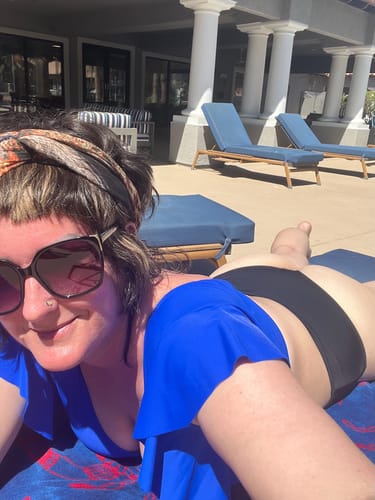 Customer photo review of 'Empower' Mid Rise Cheeky Bikini Bottom