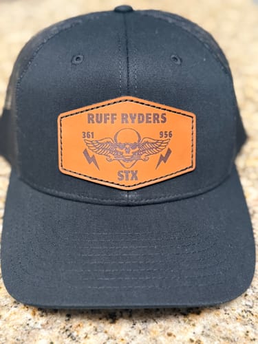 Customer photo review of Premium Custom Leather Patch Hats (Wholesale)