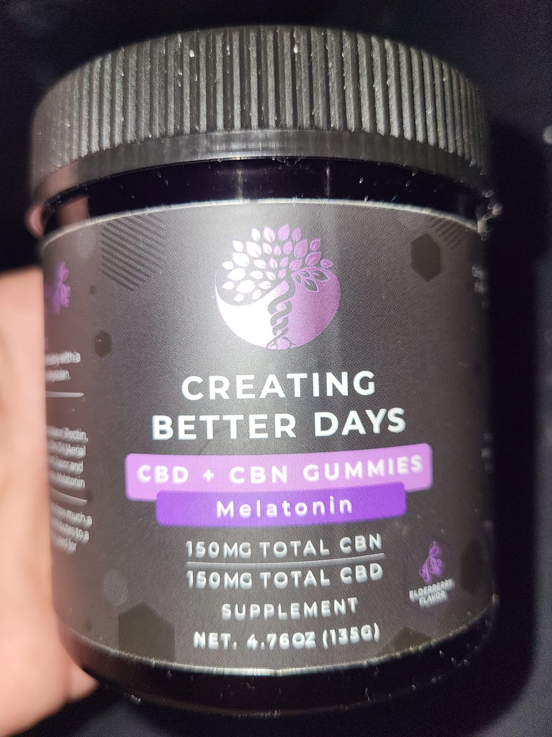 Customer photo review of Elderberry Melatonin CBD + CBN Gummies 300 MG