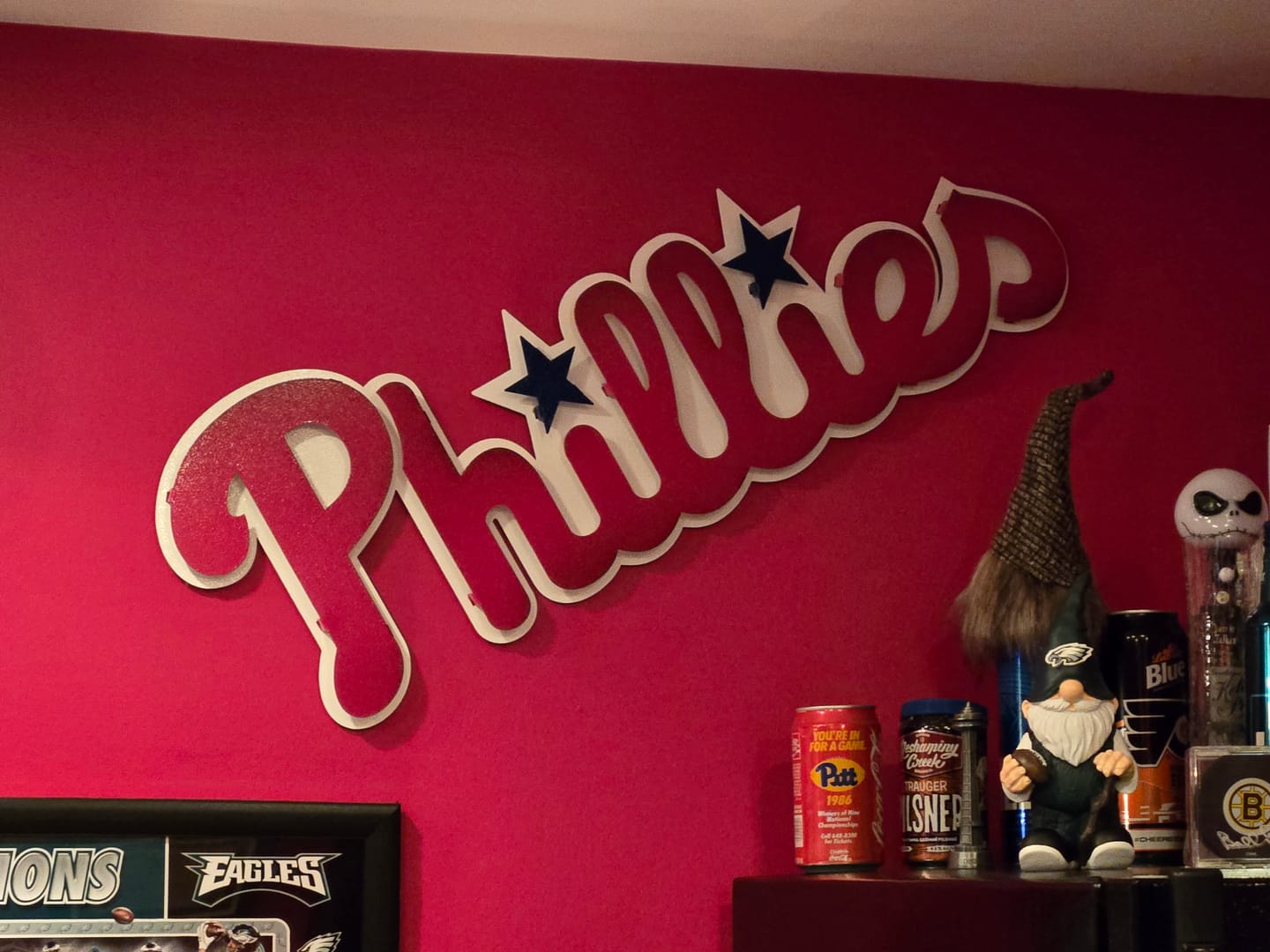 Customer photo review of Philadelphia Phillies Script 3D Metal Wall Art