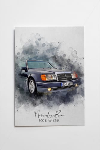Customer photo review of Dein Auto als Aquarell Poster | Geschenk für Autoliebhaber