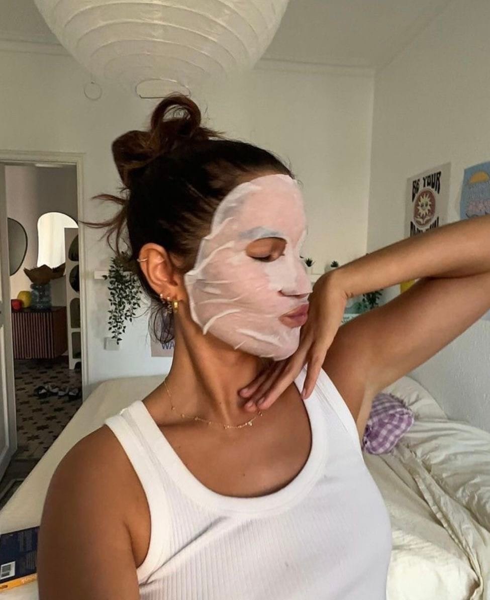 Customer photo review of Korean Glass Skin Collagen Overnight Face Mask