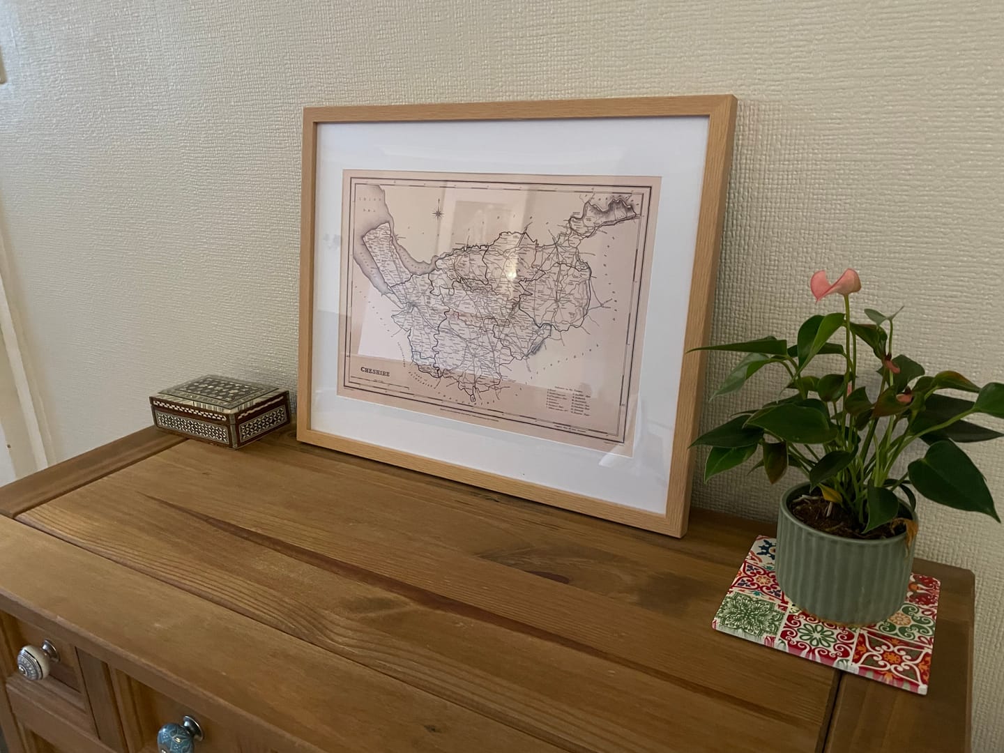 Customer photo review of Old Map of Cheshire by Samuel Lewis, 1844: Warrington, Stockport, Chester, Macclesfield, and Crewe