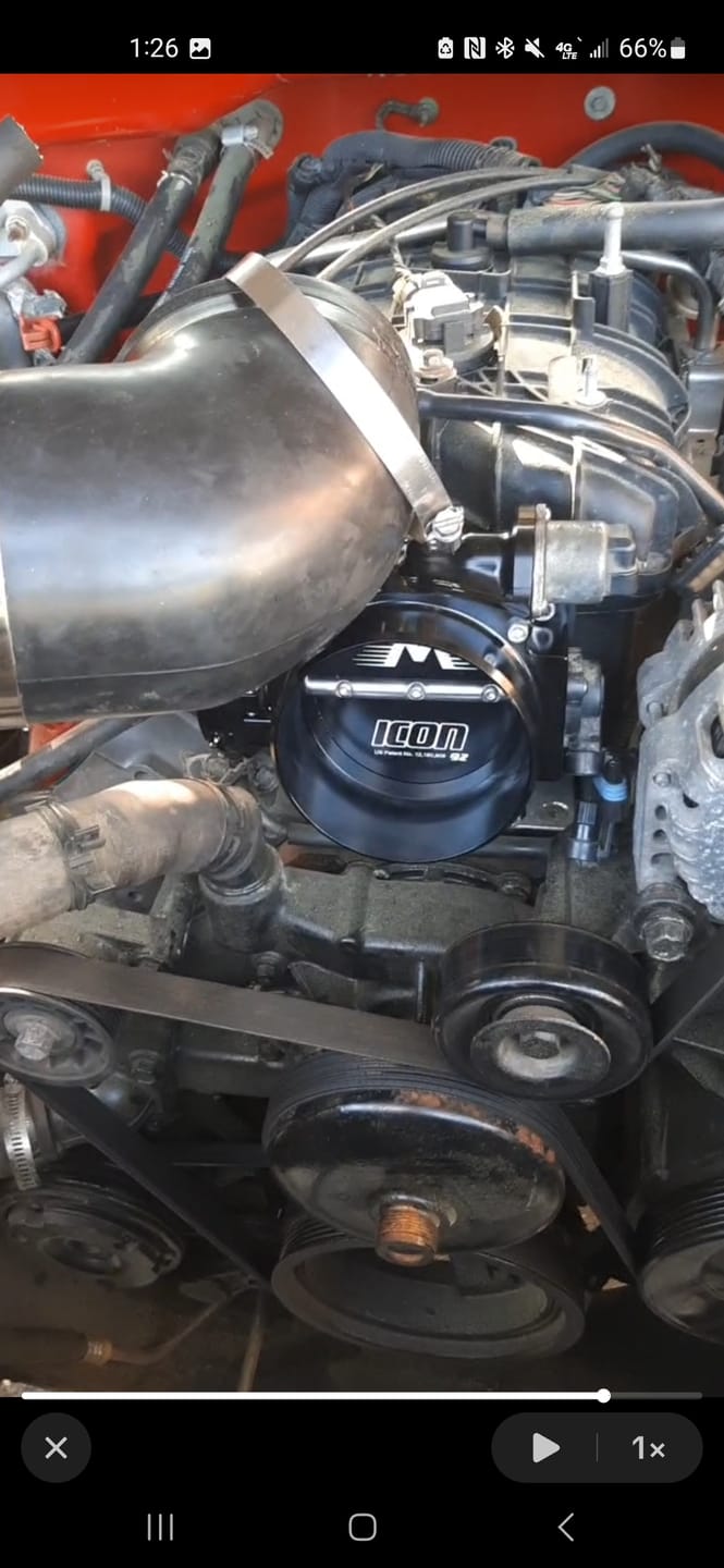 Customer photo review of ICON 92/95mm Cable Drive Throttle Body (Black) w/ Interchangeable Connection