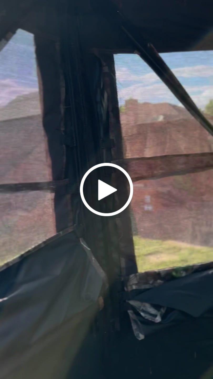 Customer video review of OptiVue 360° Ultra-HD See-Through Hunting Blind with 90° Full-Access Door