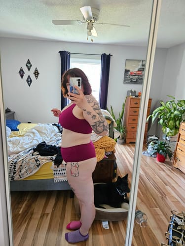 Customer photo review of ‘Less Cheeky’ Mid Rise Bottoms