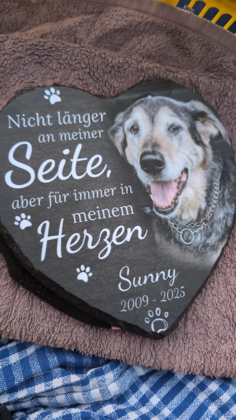 Customer photo review of Nicht länger an meiner Seite - Individuelles bedrucktes Schieferherz