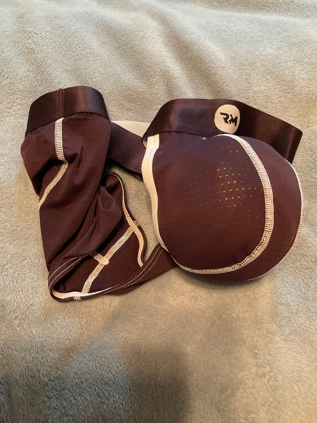 Customer photo review of Nylon 0in Mesh Bikini Briefs No Fly 1pk Dark Gray