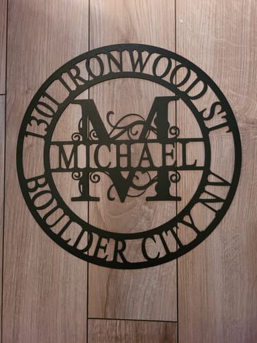 Customer photo review of Split Letter Metal Family Sign Monogram - Monogram Wedding Decorations Metal Wall Decor Family Wall Decor