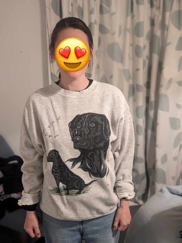 Customer photo review of Vintage Labrador Sweatshirt (L)