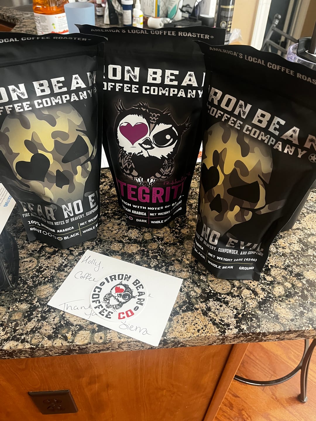 Customer photo review of Integrity™ - Dark Roast