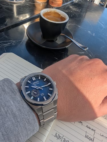Customer photo review of Seiko Astron Men's 42mm Solar GPS Watch SSJ023J