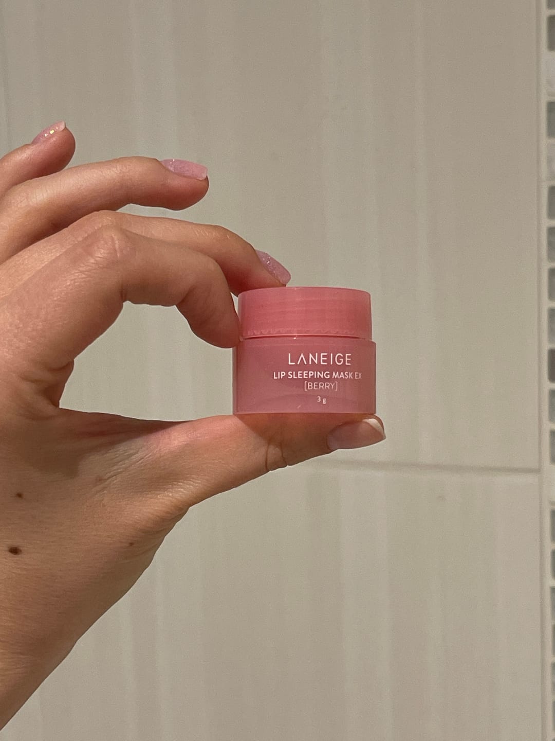 Customer photo review of Nakts maska lūpām LANEIGE Lip Sleeping Mask EX Berry