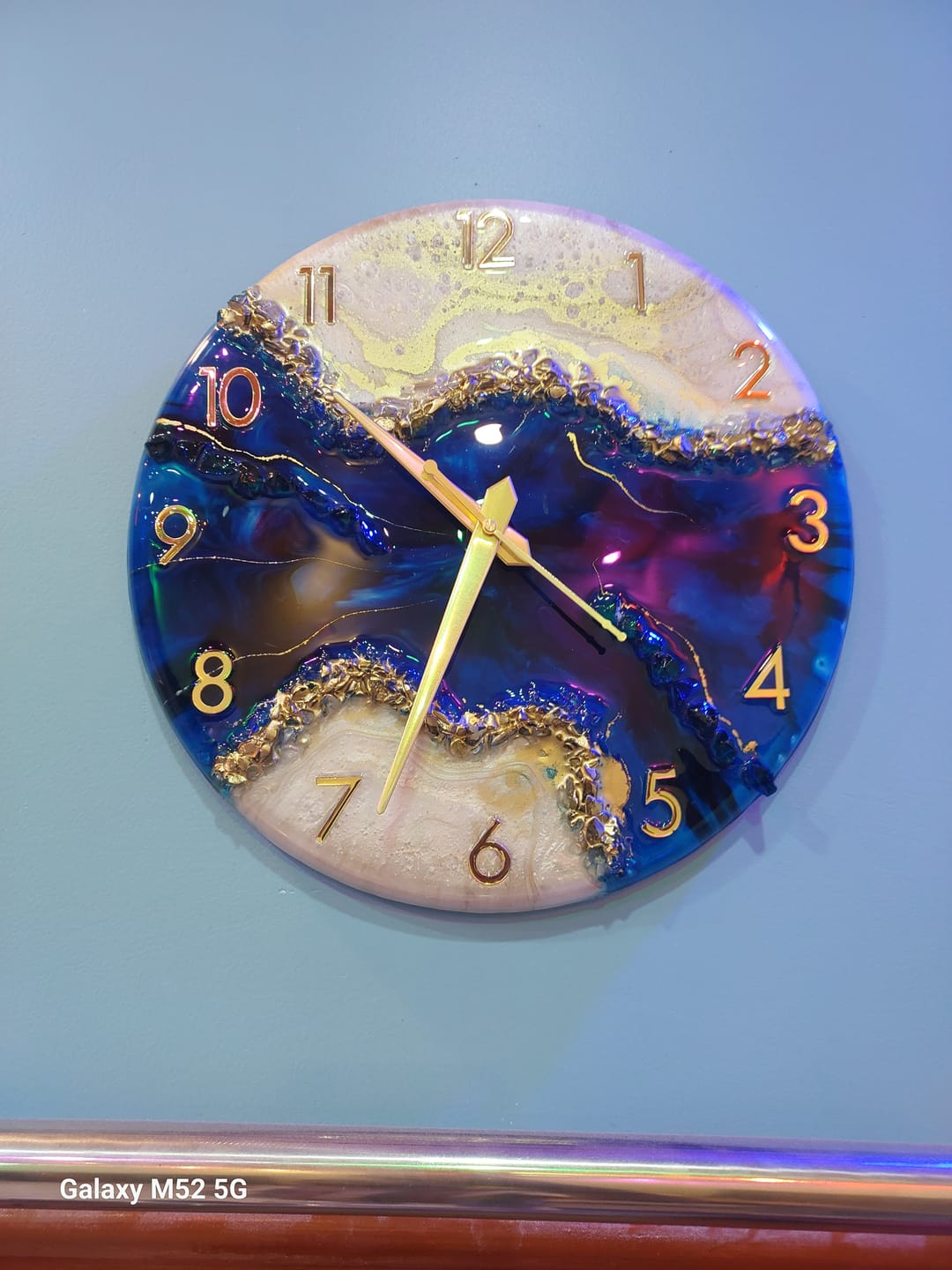 Customer photo review of Ticking Thunder Clock Regular Size 17.5 Inches (Royal Blue)