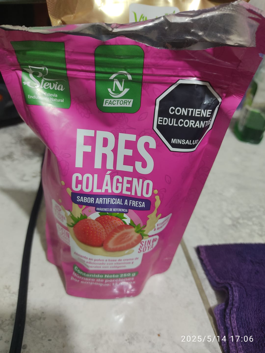 Customer photo review of Frescolágeno Fresa - Nutrition Factory