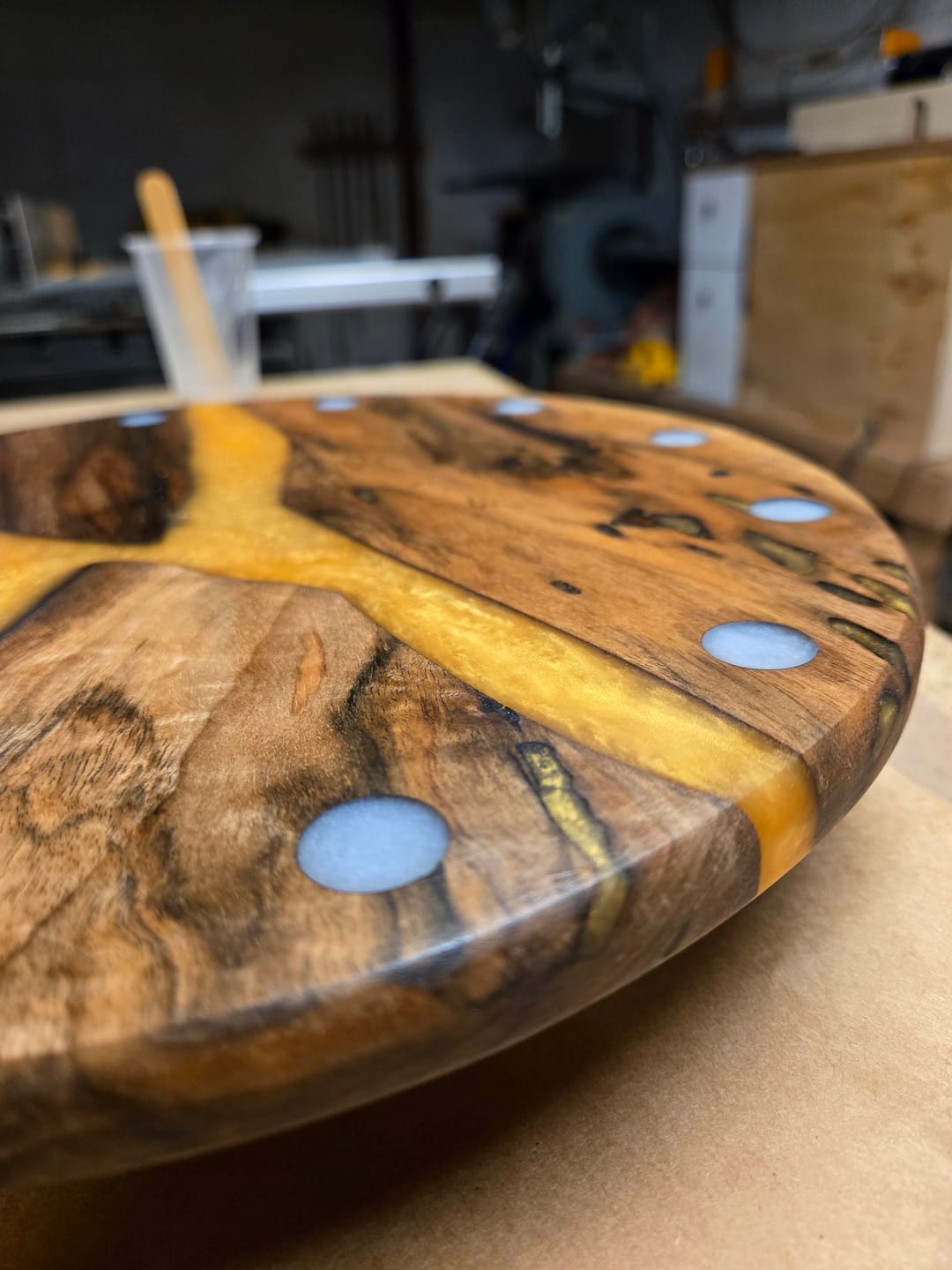 Customer photo review of 12x1" Round Silicone Mold For Epoxy Resin - 12" Circle Mold