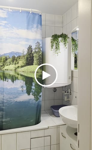 Customer video review of Foto Duschvorhang