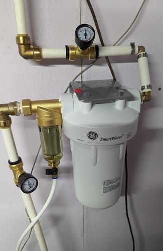 Customer photo review of Reusable Whole House DC5P-40/200 Spin Down Sediment Water Filter, BPA-Free