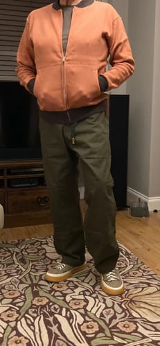 Customer photo review of 10 oz Cotton Canvas Climbing Pants - Olive