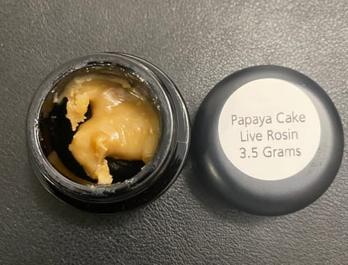 Customer photo review of Papaya Cake Live Rosin