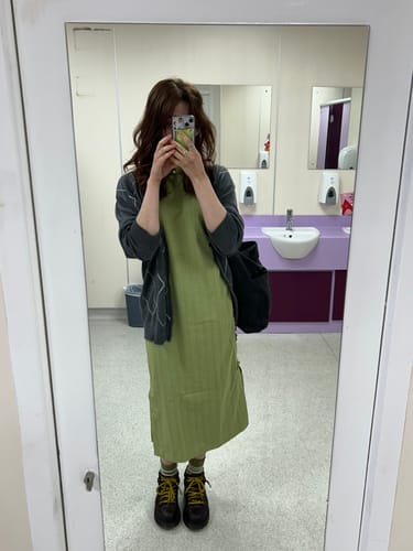 Customer photo review of Jue Lei 蕨类 Fern 1930s Cotton & Linen Daily Qipao