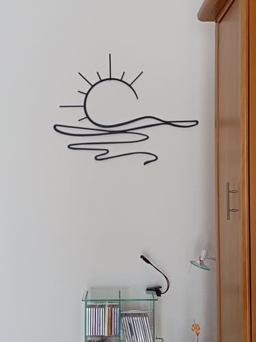 Customer photo review of Décoration Murale en Métal - Soleil (v03)