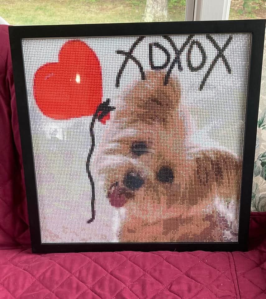 Customer photo review of DIAMOND PAINTING MED DIT EGET FOTO