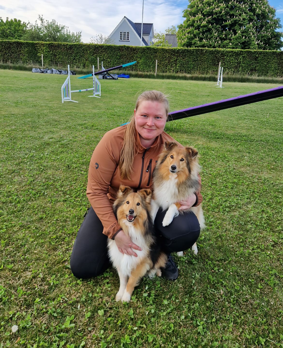 Customer photo review of FeelFree Dog Walker Zip Jacket | Caramel | Emma