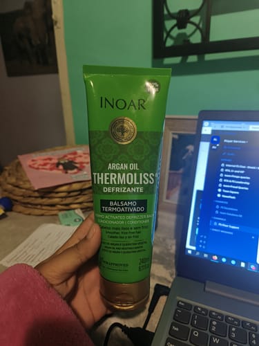 Customer photo review of Inoar Argan Oil Thermoliss Anti-Frizz Styling Balm 240ml