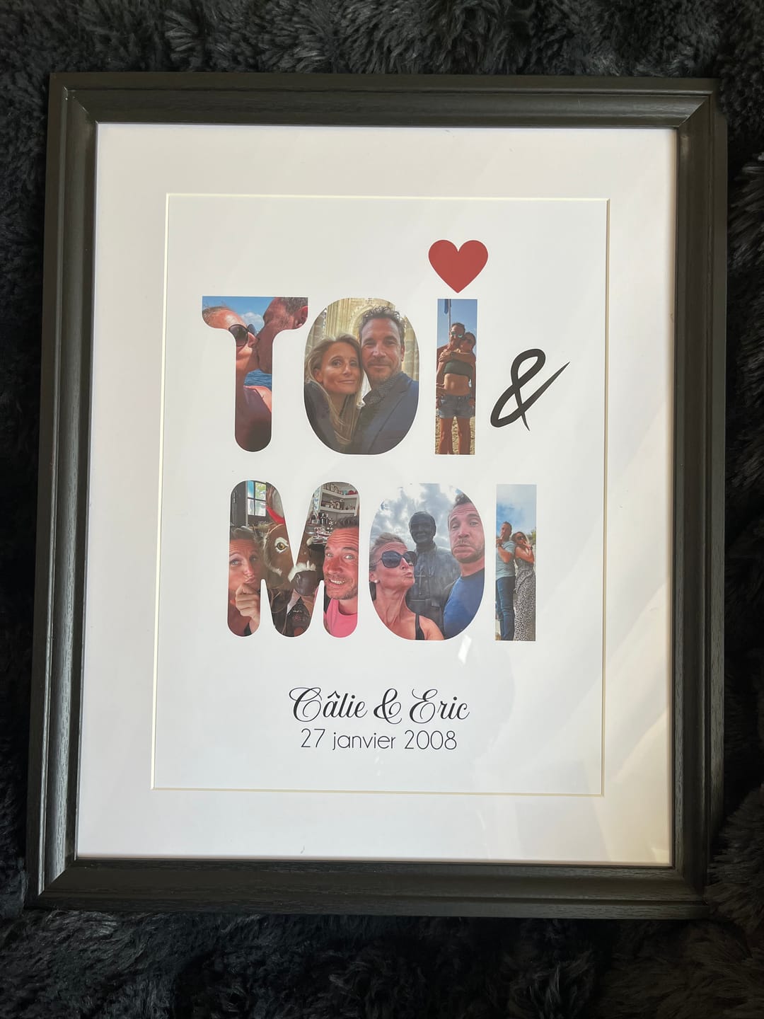 Customer photo review of Affiche personnalisée Pêle-mêle "Toi & Moi"