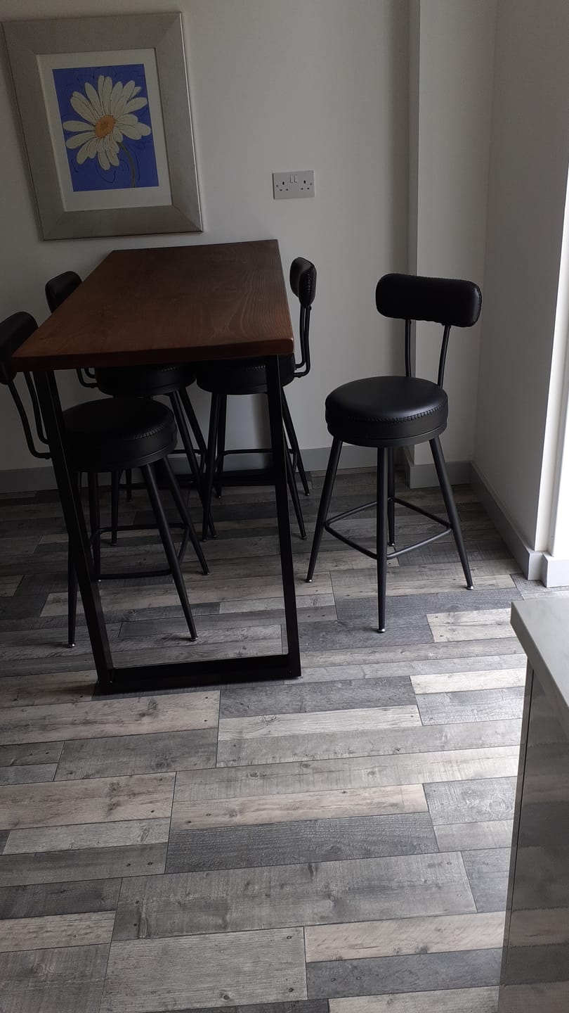 Customer photo review of Industrial Breakfast Bar | Counter