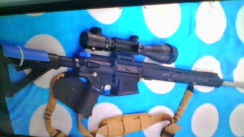 Customer photo review of AR-10 .308 TACTICAL Ambi Blue CHARGING HANDLE ASSEMBLY