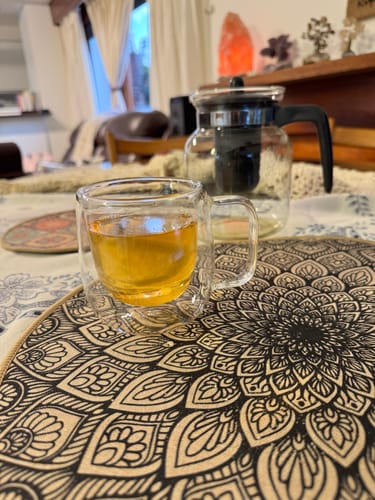 Customer photo review of Pack 2 Tazas Doble Vidrio Con Asa Para Té Café Excelente