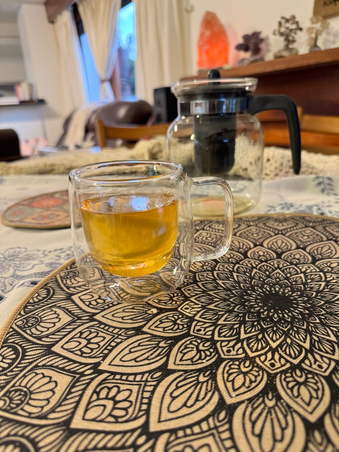 Customer photo review of Pack 2 Tazas Doble Vidrio Con Asa Para Té Café Excelente