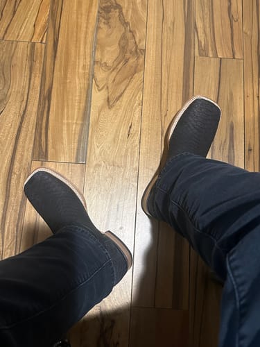 Customer photo review of Matte Black - Genuine Python Boots