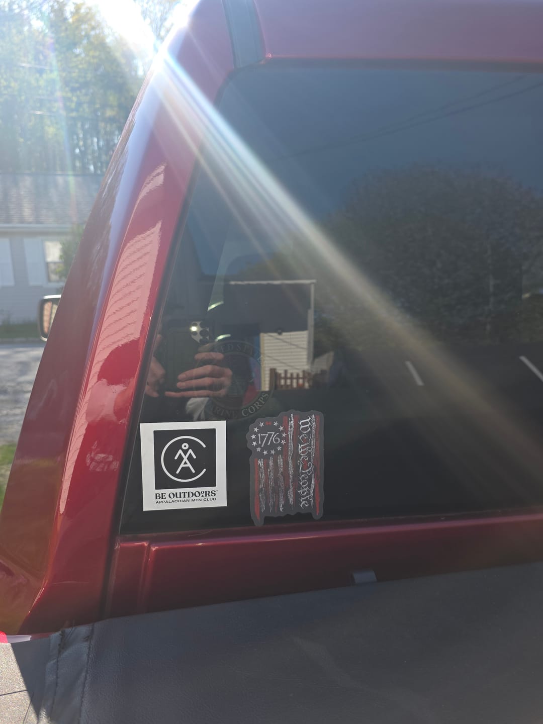 Customer photo review of We The People 1776 Flag Decal