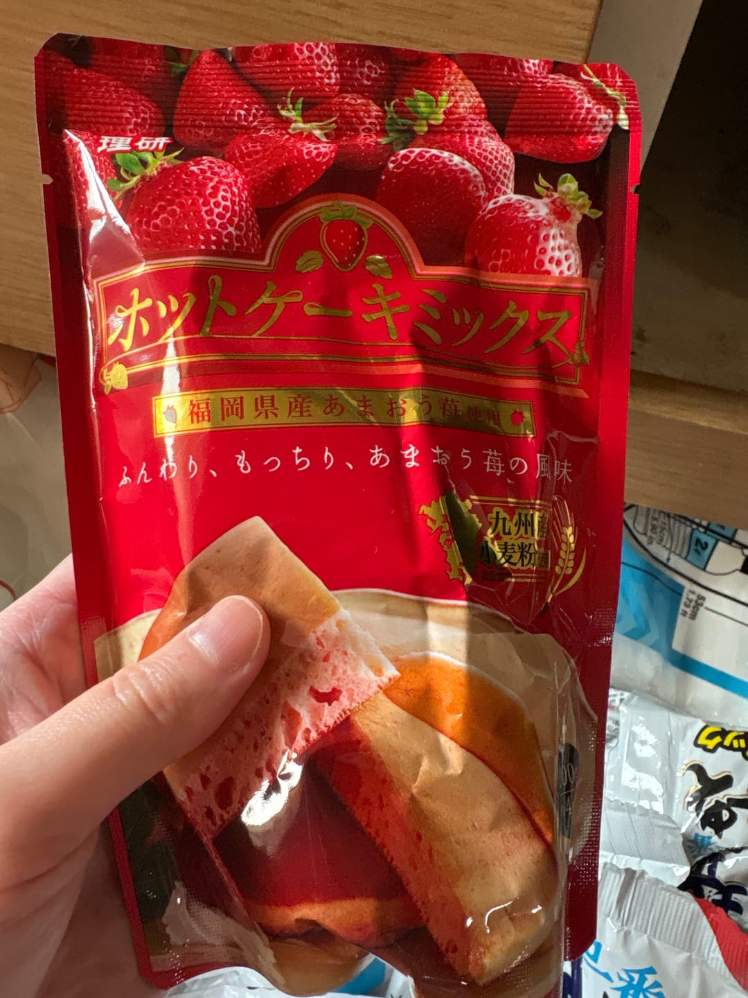 Customer photo review of あまおうホットケーキミックス 200g