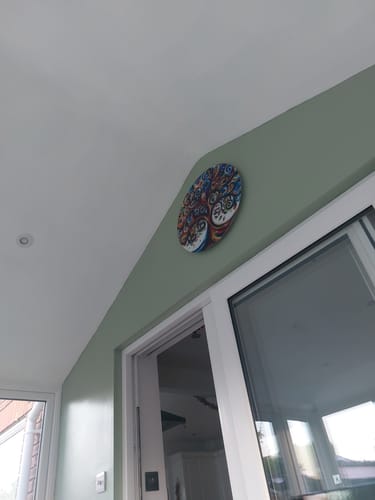 Customer photo review of Tree of Life - Rounded Glass Wall Art