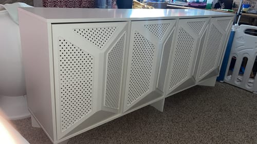 Customer photo review of Flycity 70 Inch Sideboard Buffet Cabinet with Storage for Entryway