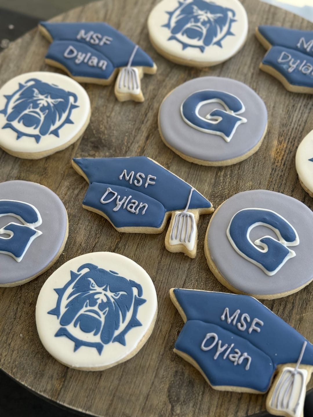 Customer photo review of Bulldog Mascot Cookie Stencil