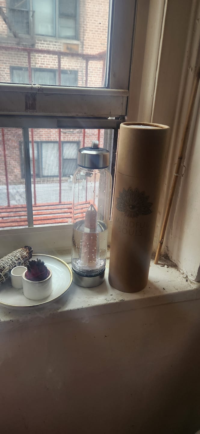 Customer photo review of Crystal Elixir Water Bottle