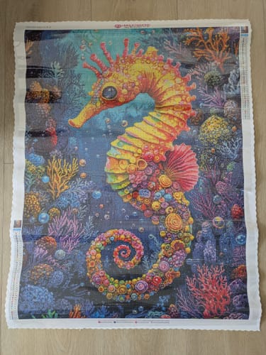 Customer photo review of 5D Diamond Painting AB Steine - Tropische Seepferdchen-Träume