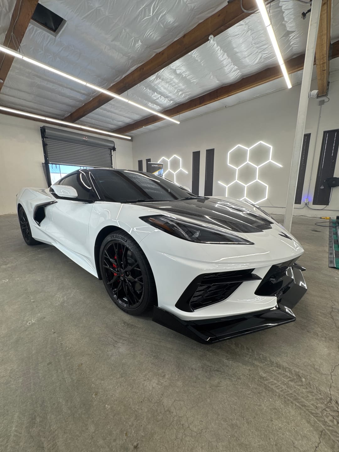 Customer photo review of Corvette C8 Extended Front Splitter (5-Piece version)