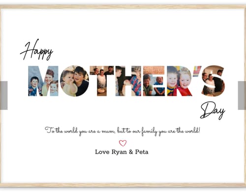 Customer photo review of Happy Mother's Day - Personalised Poster