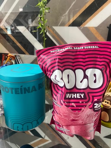 Customer photo review of BOLD WHEY MOUSSE DE MORANGO (900g)