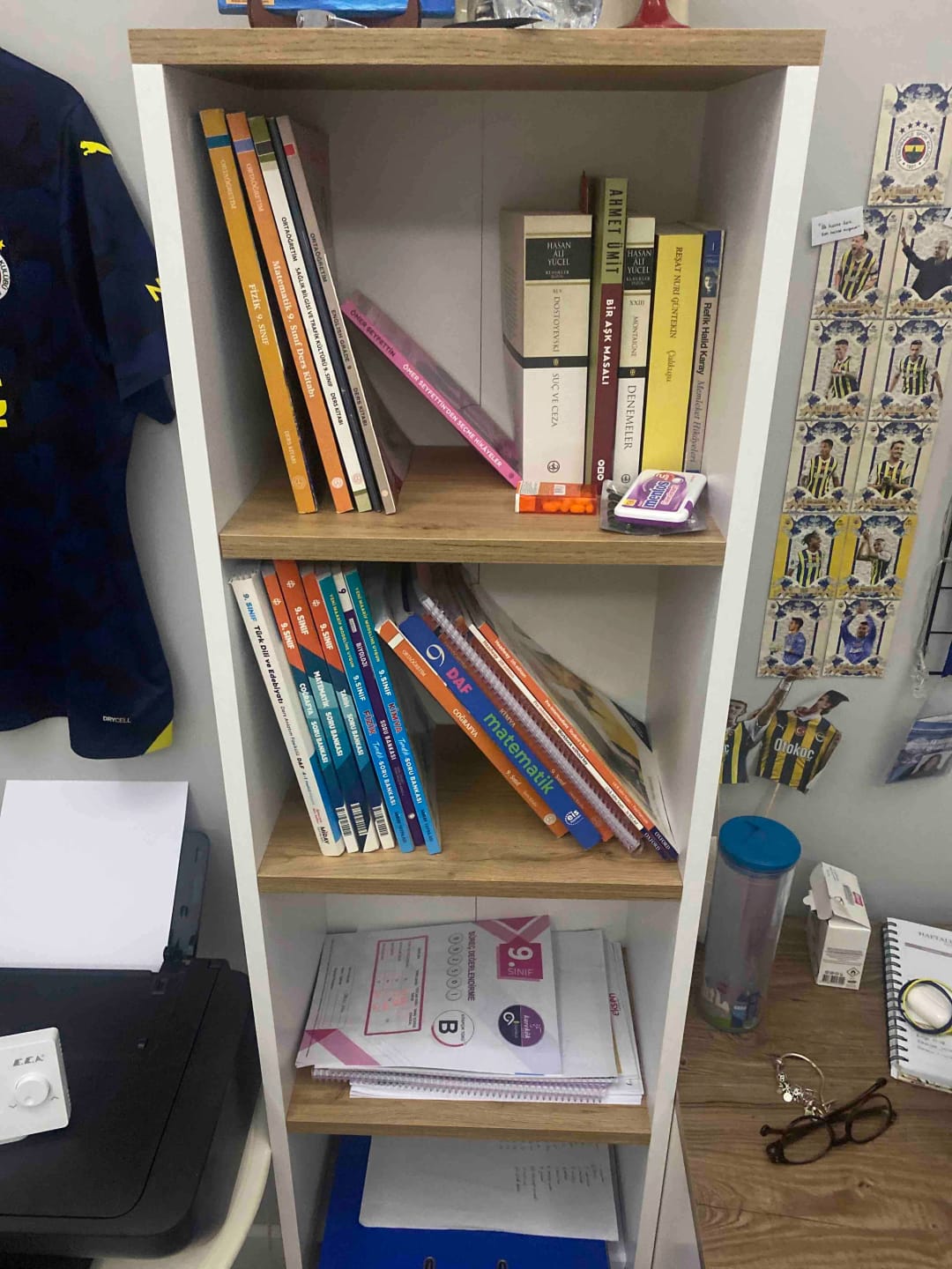 Customer photo review of Rani HC111 Kitaplık 5 Raflı Çalışma Odası Kütüphane Modern Duvar Rafı Beyaz - Sepet Ceviz