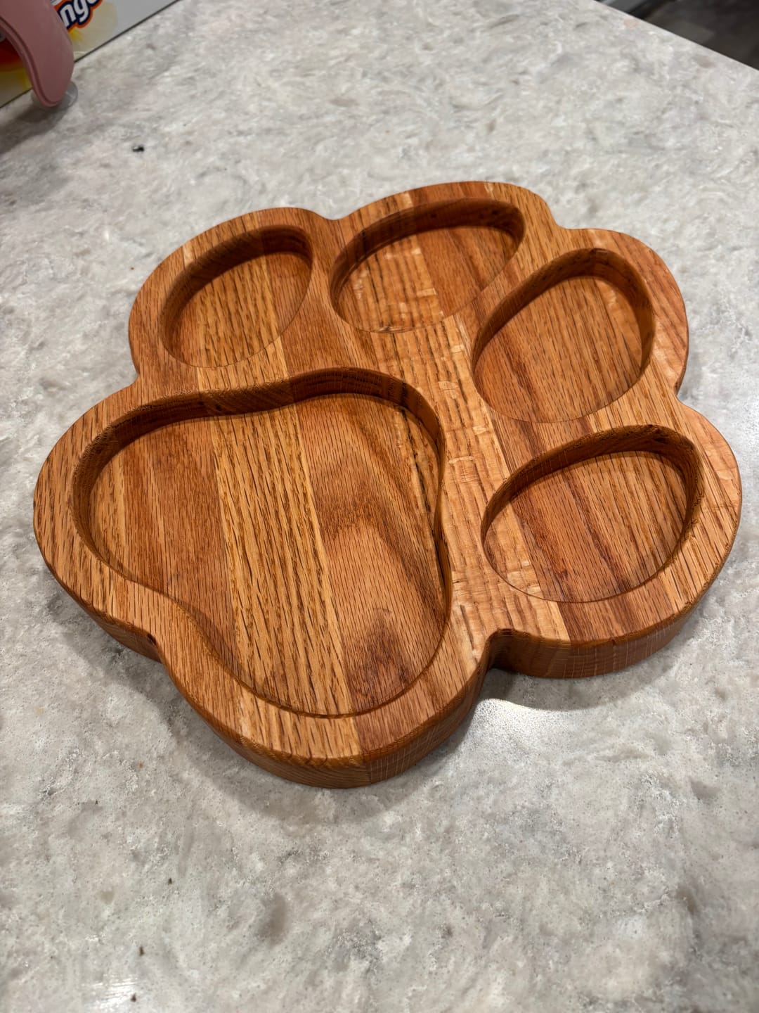 Customer photo review of Dog Paw Print Tray / Inlay Acrylic Router Template