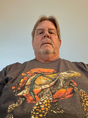 Customer photo review of Turtle Backpacker T-Shirt