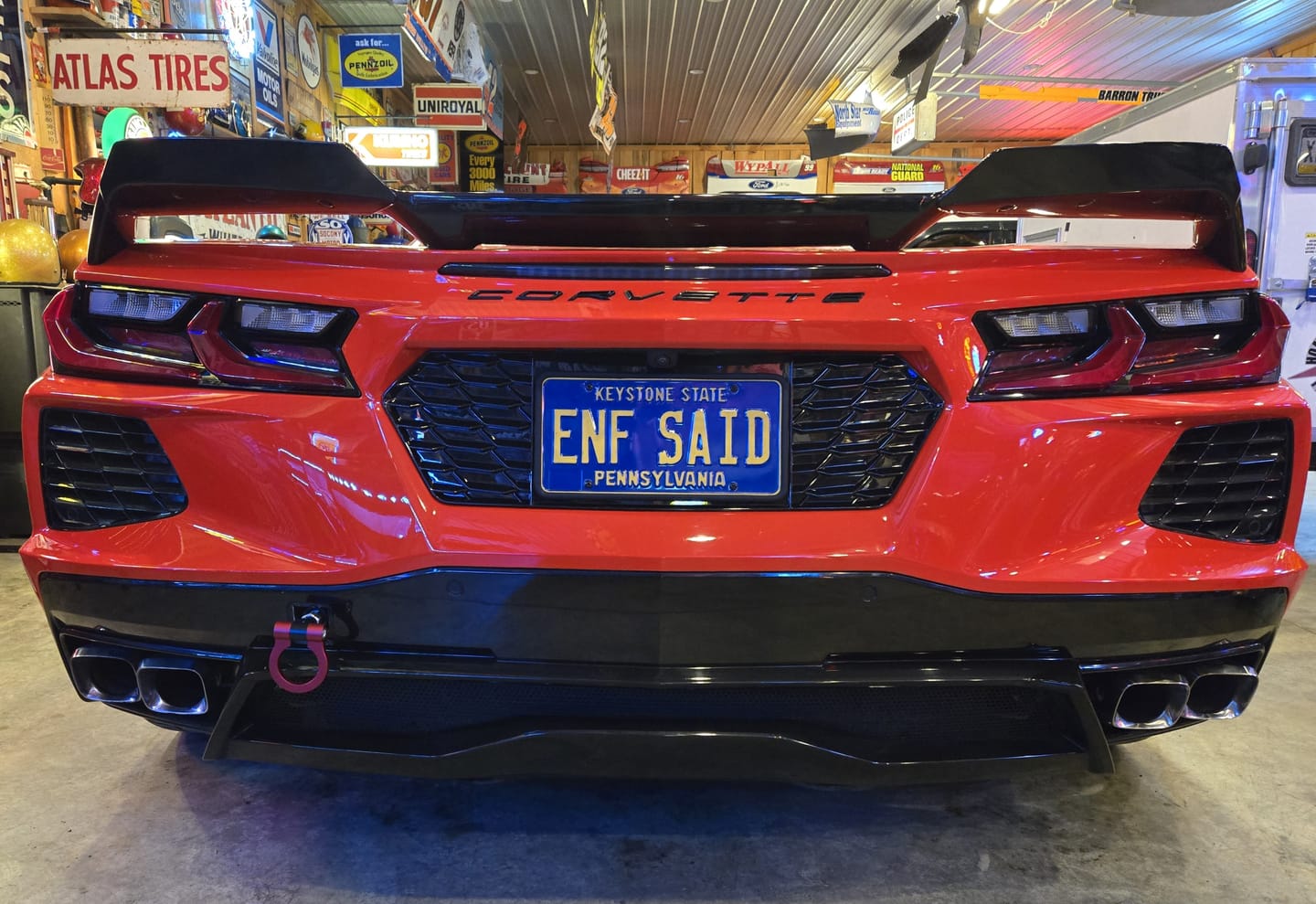 Customer photo review of Chevrolet Corvette C8 License Plate Backing