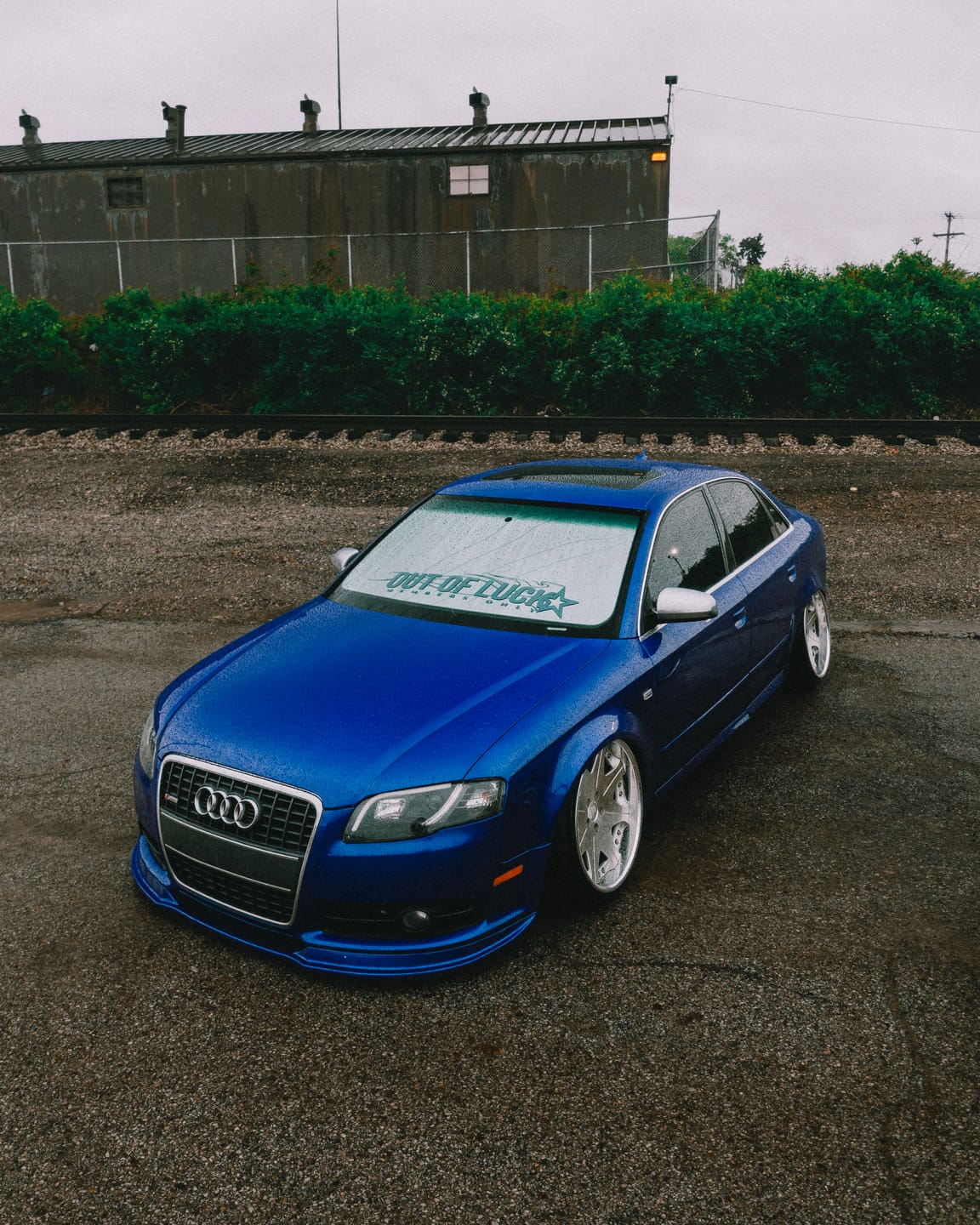 Customer photo review of Glossy Metallic Pearl Blue Vinyl Wrap